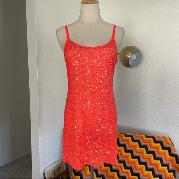 Intimately By Free People Boho Sheer Beaded Sequined Slip - Picture 1 of 11